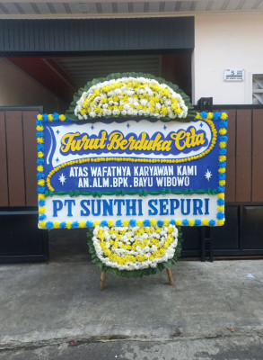 Papan Bunga Duka di Banyuasih
